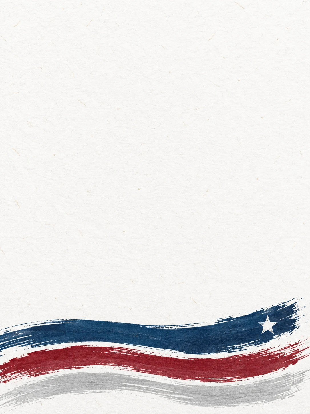 Navy, burgundy and gray printed brush stripes beneath a white star.