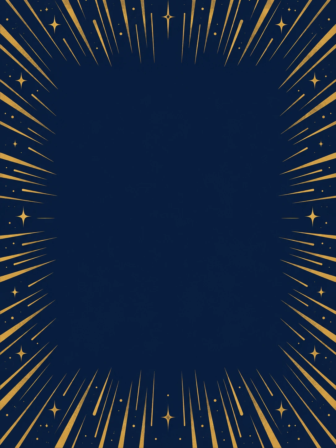 Fine golden rays surround a quiet midnight blue center.