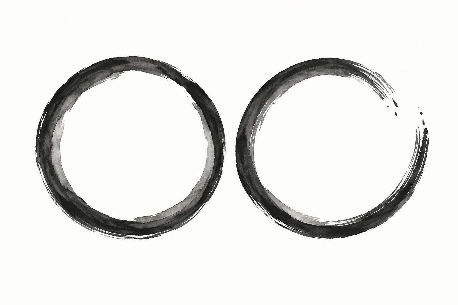 Two open charcoal conversation loops on ivory paper.