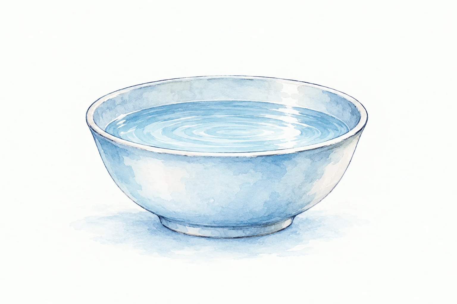 A quiet watercolor bowl of water.